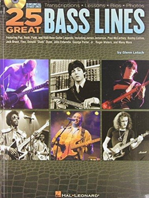 25 Great Bass Lines: Transcriptions · Lessons · Bios · Photos