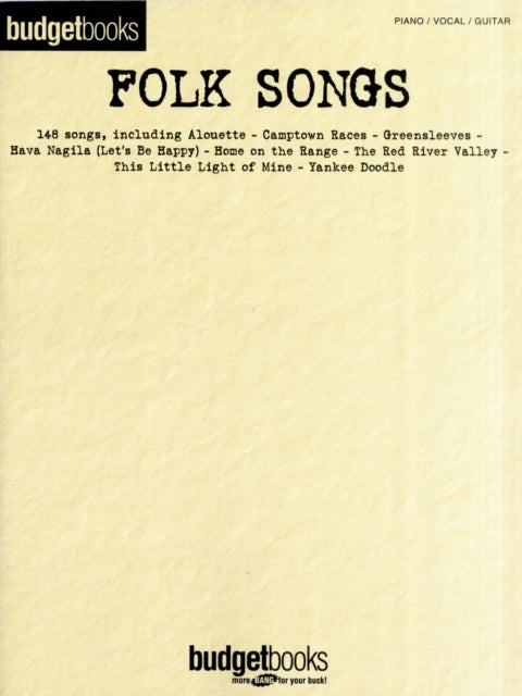 Folk Songs Budget Books