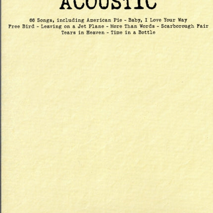 Budget Books Acoustic Pvg