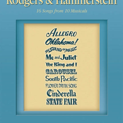 Songs Rodgers Hammerstein Mez Bk2Cd Belter MezzoSoprano 16 Songs from 10 Musicals