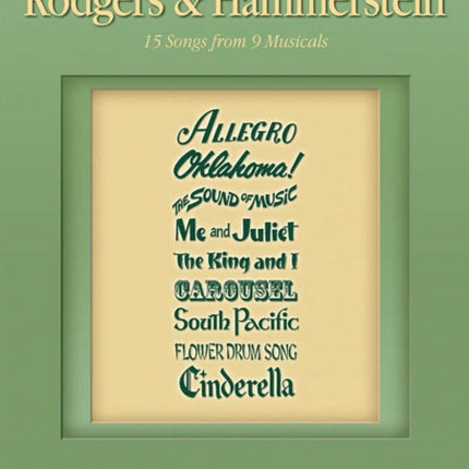 The Songs of Rodgers  Hammerstein Tenor Bk2Cd