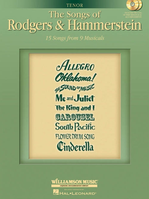 The Songs of Rodgers  Hammerstein Tenor Bk2Cd