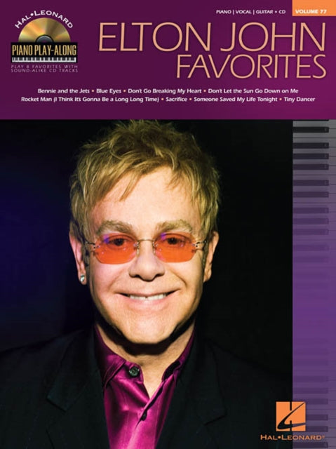 Piano PlayAlong Volume 77 Elton John Faves Pf BkCd