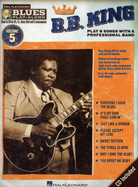 Blues Play Along Volume 5 B B King BookCd Hal