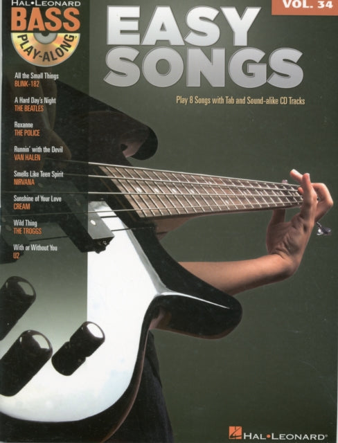 Easy Songs: Bass Play-Along Volume 34