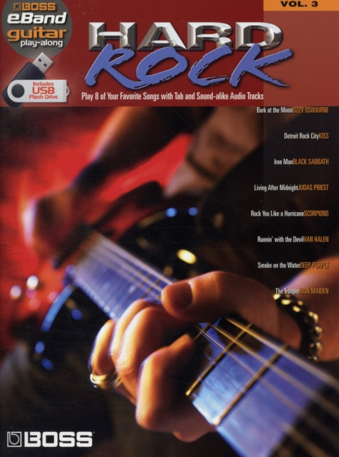 Boss Eband Guitar Play Along Volume 3 Hard Rock Gtr BkUsb Book  Usb Includes Online Access Code