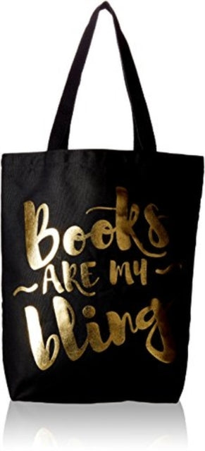 Books Are My Bling Tote. Black