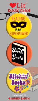 Book Yeah!  3 Badge Set