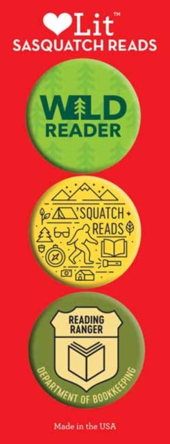 Sasquatch Reads 3-Button Assortment