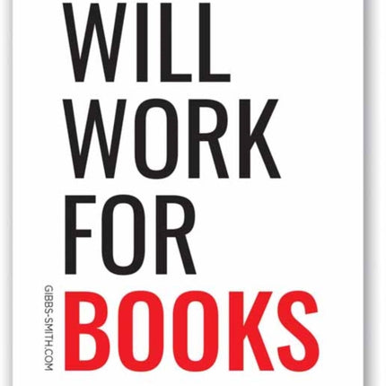 Will Work for Books Sticker