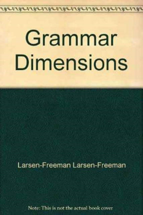 Grammar Dimensions 4 W Grammar Cafe