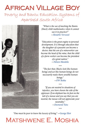 African Village Boy Poverty and Bantu Education Systems of Apartheid South Africa