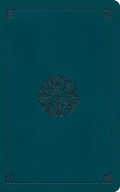 ESV Large Print Personal Size Bible TruTone Deep Teal Emblem Design