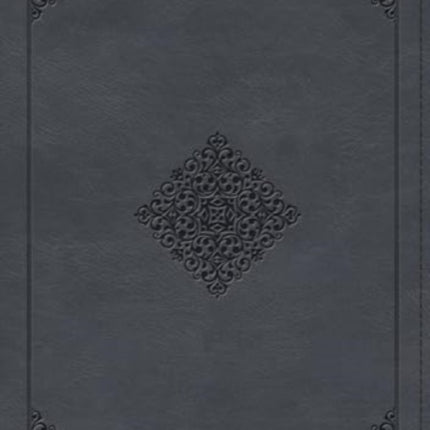 ESV Large Print Wide Margin Bible TruTone Slate Blue Ornament Design