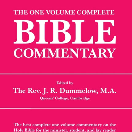 The OneVolume Complete Bible Commentary