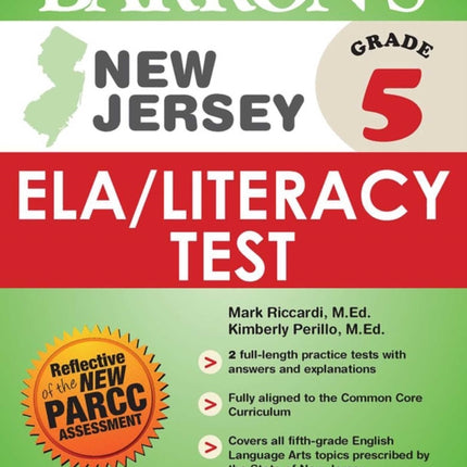 New Jersey Grade 5 ELALiteracy Test Barrons Test Prep NJ