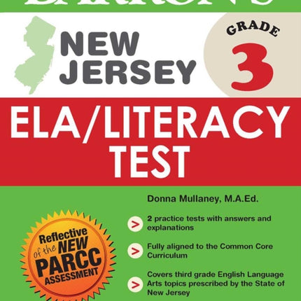 New Jersey Grade 3 ELALiteracy Test Barrons Test Prep NJ