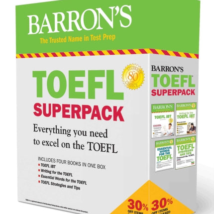 TOEFL iBT Superpack: 4 Books + Practice Tests + Audio Online