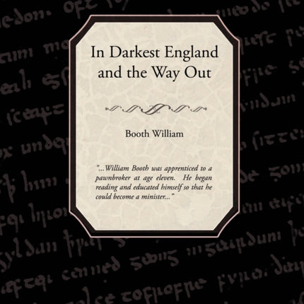 In Darkest England and the Way out