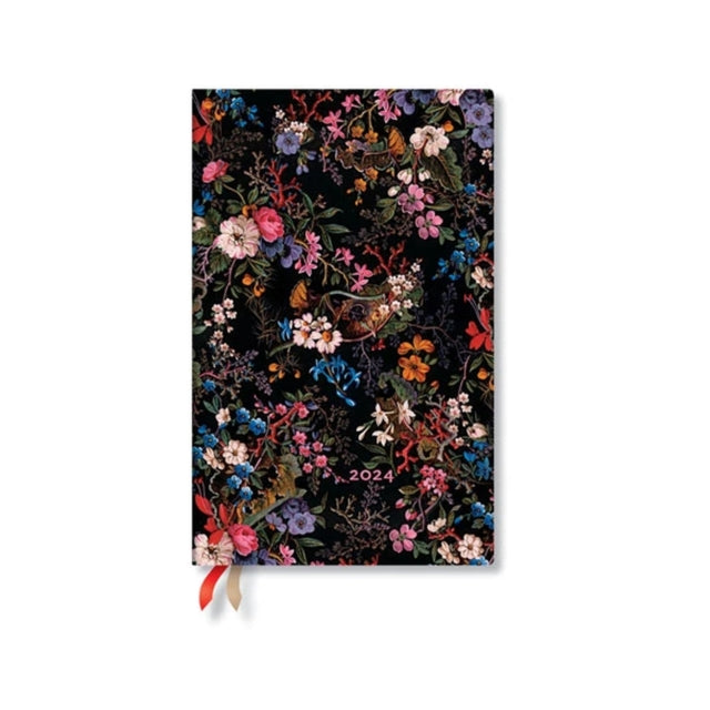 Floralia (William Kilburn) Maxi Vertical 12-month Dayplanner 2024 (Elastic Band Closure)