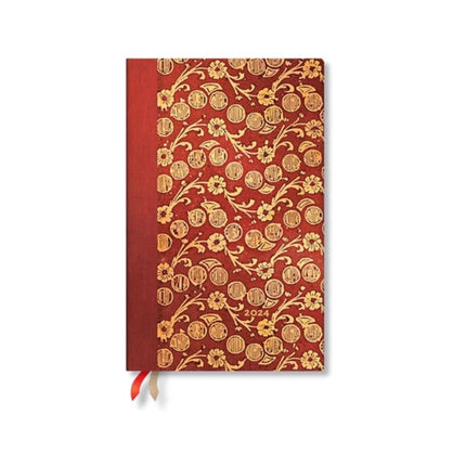 The Waves - Volume 4 (Virginia Woolf’s Notebooks) Maxi Vertical 12-month Dayplanner 2024 (Elastic Band Closure)