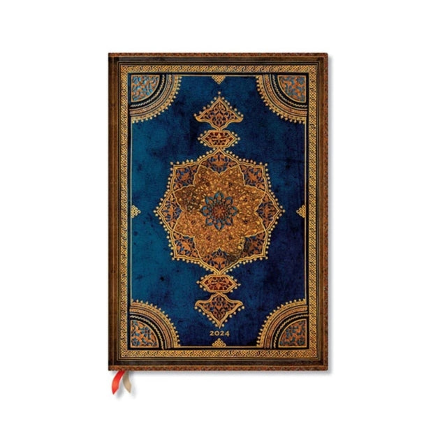 Safavid Indigo (Safavid Binding Art) Grande 12-month Dayplanner 2024