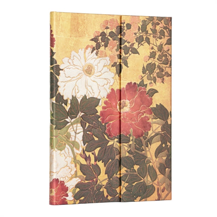 Natsu (Rinpa Florals) Midi Lined Hardback Journal (Wrap Closure)