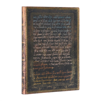 Michelangelo Handwriting Embellished Manuscripts Collection Ultra Lined Softcover Flexi Journal Elastic Band Closure