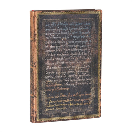 Paperblanks Michelangelo Handwriting Embellished Manuscripts Collection Softcover Flexi Mini Lined Elastic Band Closure 208 Pg 80 GSM