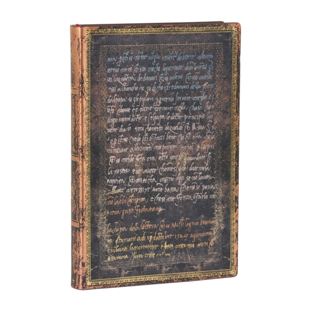 Paperblanks Michelangelo Handwriting Embellished Manuscripts Collection Softcover Flexi Mini Lined Elastic Band Closure 208 Pg 80 GSM