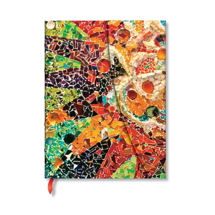 Gaudis Sun Gaudis Mosaics Ultra Lined Hardback Journal Wrap Closure