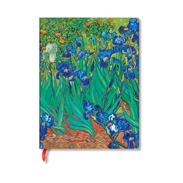 Van Goghs Irises Mini Lined Hardback Journal Elastic Band Closure