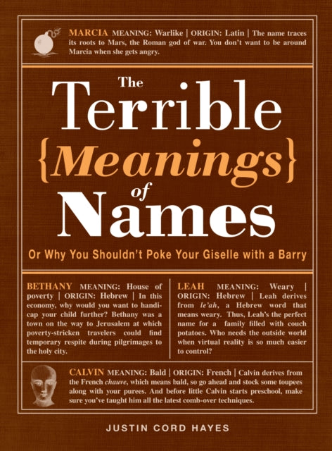 The Terrible Meanings of Names Or Why You Shouldnt Poke Your Giselle With A Barry