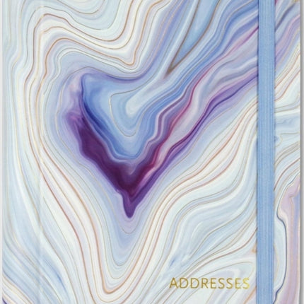 Lg Address Bk Blue Agate