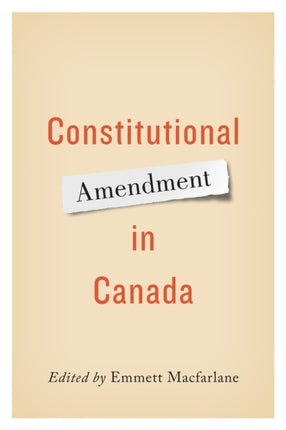 Constitutional Amendment in Canada