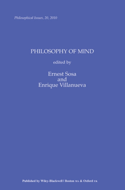 Philosophy of Mind, Volume 20