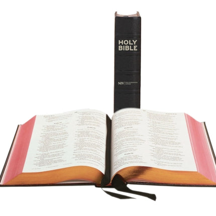 NIV Black Morocco Leather Lectern Bible