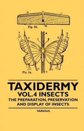 Taxidermy Vol 4 Insects  The Preparation Preservation and Display of Insects