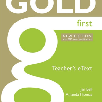 Gold First New Edition eText Teacher CD-ROM