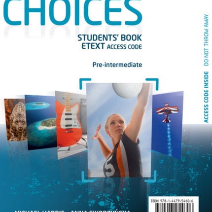 Choices Pre-Intermediate eText Students Book Access Card