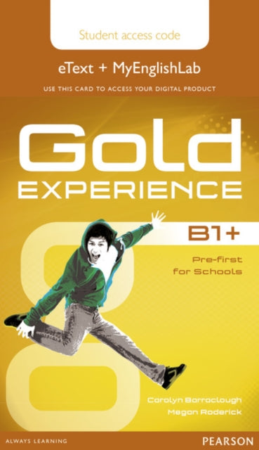 Gold Experience B1+ eText & MyEnglishLab Student Access Card