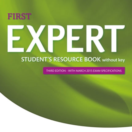 Expert First 3rd Edition Students Resource Book