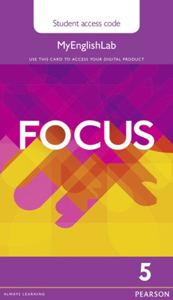 Focus BrE 5 MyEnglishLab Students Access Card