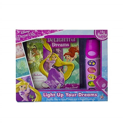 Disney Princess Light Up Your Dreams PopUp PlayaSound Book and 5Sound Flashlight Set