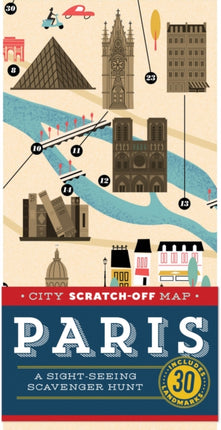 City Scratch-off Map: Paris: A Sight-Seeing Scavenger Hunt