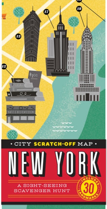 City Scratchoff Map New York A SightSeeing Scavenger Hunt