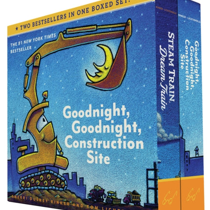 Goodnight Goodnight Construction Site and Steam Train Dream Train Board Books Boxed Set