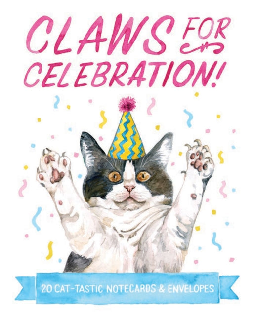 Claws for Celebration Notecards 20 CatTastic Notecards  Envelopes