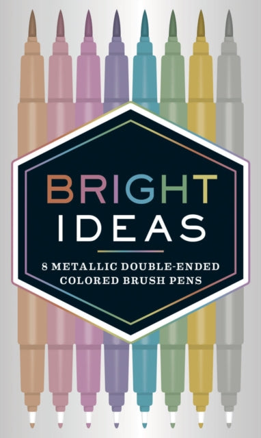 Bright Ideas: 8 Metallic Double-Ended Colored Brush Pens