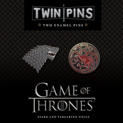 Game of Thrones Twin Pins Stark and Targaryen Sigils